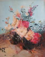 Flowers - Flowers And Venice - Oilacril On Canvas